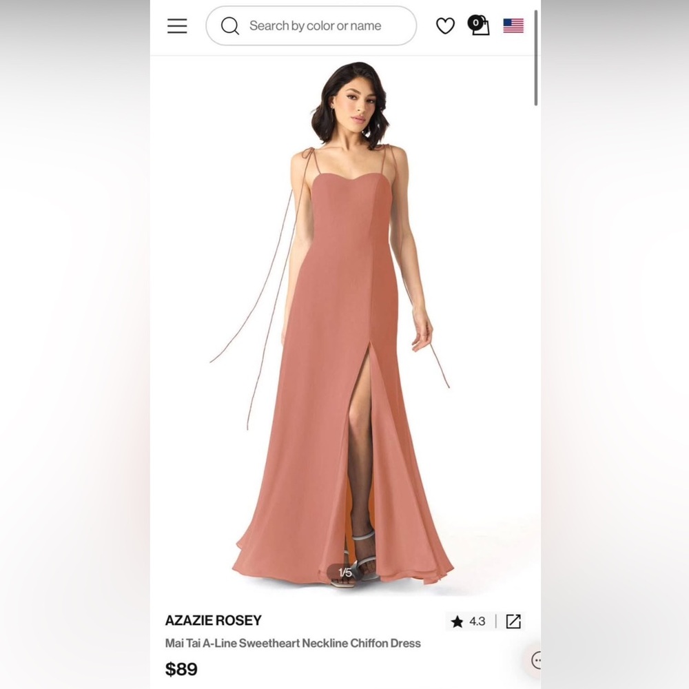 Azazie cedar rose bridesmaid Dress